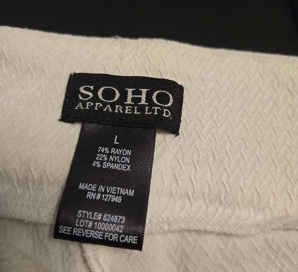 White Textured Pants - Picture 2 of 5